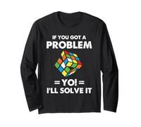 Speed Cubing Funny Problem Solver Puzzle Cita Arte Manga Larga