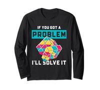 Speed Cubing Funny Problem Solver Puzzle Cita Arte Manga Larga