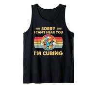 Speed Cubing Sorry I Can't Hear You - Diseño de Cita Divertida Camiseta sin Mangas