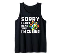 Speed Cubing Sorry I Can't Hear You - Diseño de Cita Divertida Camiseta sin Mangas