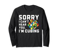 Speed Cubing Sorry I Can't Hear You - Diseño de Cita Divertida Manga Larga