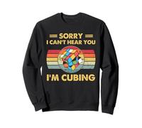 Speed Cubing Sorry I Can't Hear You - Diseño de Cita Divertida Sudadera