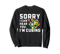 Speed Cubing Sorry I Can't Hear You - Diseño de Cita Divertida Sudadera
