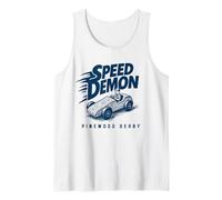 Speed Demon! Funny Pinewood Derby Retro Cub Scouts Camiseta sin Mangas