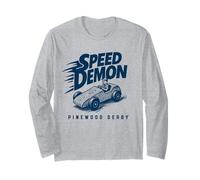 Speed Demon! Funny Pinewood Derby Retro Cub Scouts Manga Larga