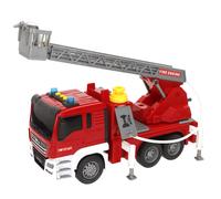 ColorBaby Speed & Go Camión Bomberos Juguete, con Luces y Sonidos, Grúa y Manguera interactivas, Sistema de fricción, Escala 1:10, 12x34x25 cm, Rescate, para niños a Partir de 3 años (39059)