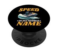 Speed Is My Middle Name Conduciendo Corredor de Adrenalina - PopSockets PopGrip Adhesivo