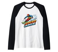 Speed Junkie Esquí Alpino Esquiador Adicto a la diversión Amante del esquí Camiseta Manga Raglan