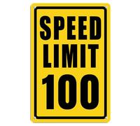 Speed Limit 100 - Letrero de metal de aluminio de 30,5 x 40,6 cm, decoración de pared, uso en interiores y exteriores