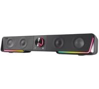 Speed-Link Gravity RGB Barra de Sonido estéreo - Altavoz con conexión Bluetooth para Smartphone/Tablet, iluminación RGB, Conector para Auriculares y micrófono, Negro