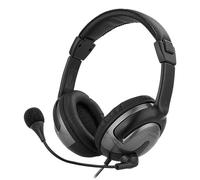 Speed-Link SENTO Auriculares USB - Auriculares estéreo para PC con Controles Integrados en el Cable, conexión USB, Negro/Gris