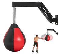 Speed Punchingball Boxsack Wandhalterung Boxbirne Set Höhenverstellbar & Faltbar Boxbirne Punching Bag Boxsack für Home-Gym-Workout, Training, Stressabbau etc
