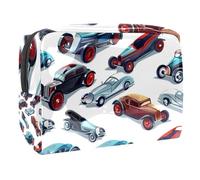 Speed Racing Cars - Bolsa de cosméticos para mujer, bolsa de aseo de viaje, bolsa organizadora de maquillaje de PVC con cremallera, multicolor, 18.5x7.5x13cm/7.3x3x5.1in, Neceser