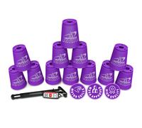 Speed Stacks | Official Sport Stacking Set Purple - 12 Cups and Holding Stem | Top Grade Materials Low Friction | WSSA Approved