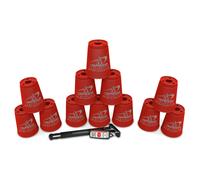Speed Stacks | Official Sport Stacking Set Red - 12 Cups and Holding stem | Top Grade Materials Low Friction | WSSA Approved