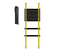 Speed Training Ladder - Black Nylon Rungs, Professional Agility Tool, Portable Footwork Gear, Increases Athletic Performance | Essential Equipment For Football Track Field Hockey Badminton Tennis