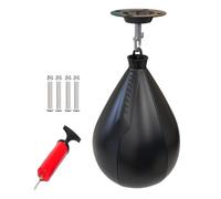Speedbag Boxing Set, Dangling Pear Shaped Speed Bag, Boxing Training Ball, Portable Swivel Ball for Gym, Reusable Boxing Ball for Men and Women, Perfect for Fitness and Training