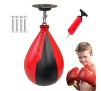 Speedbag Boxing Set, Dangling Pear Shaped Speed Bag, Boxing Training Ball, Portable Swivel Ball for Gym, Reusable Boxing Ball for Men and Women, Perfect for Fitness and Training