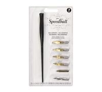 Speedball Basic Calligraphy Set bolígrafos, Negro, Juego de 7 Piezas