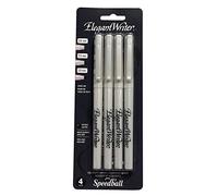 Speedball Elegant Writer - Juego de 4 bolígrafos, color negro