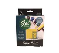 Speedball Gel Printing Kit impresión, acrílico, Colores Variados