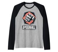 Speedball Retro Videojuego Deporte del Futuro Camiseta Manga Raglan