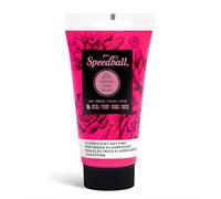 Speedball Tinta de bloque soluble en agua de 75 ml, color rosa intenso, fluorescente, para impresión en bloque, Lino, serigrafía, para artistas