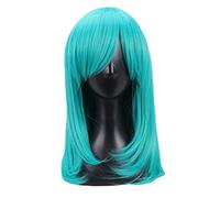 SpeedBeauty Peluca larga lisa para mujer, color azul real