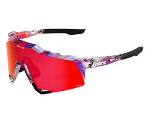Speedcraft SL FDJ Gafas de sol 100% brillantes rojo translúcido con lentes Hiper Fire Red Unisex