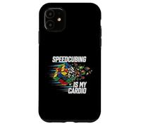 Speedcubing Is My Cardio Funny Cube Solver Design Carcasa para iPhone 11