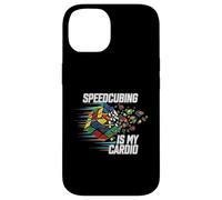 Speedcubing Is My Cardio Funny Cube Solver Design Carcasa para iPhone 14