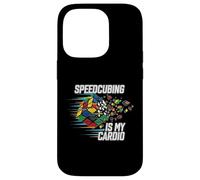 Speedcubing Is My Cardio Funny Cube Solver Design Carcasa para iPhone 14 Pro