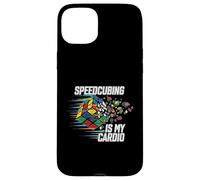 Speedcubing Is My Cardio Funny Cube Solver Design Carcasa para iPhone 15 Plus