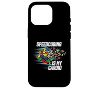 Speedcubing Is My Cardio Funny Cube Solver Design Carcasa para iPhone 16 Pro