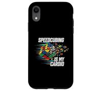 Speedcubing Is My Cardio Funny Cube Solver Design Carcasa para iPhone XR