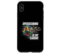 Speedcubing Is My Cardio Funny Cube Solver Design Carcasa para iPhone XS MAX