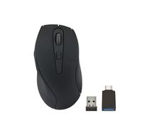 Speedlink AXON Wireless - Ratón inalámbrico para PC, Clic silencioso, con batería USB-C Recargable, Superficie engomada antibacteriana, ergonómico, 2,4 GHz, 1600 dpi, Negro