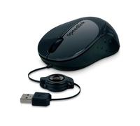 Speedlink BEENIE Mouse - Pequeño Ratón con cable retráctil, botones silenciosos, conexión USB, negro