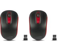 Speedlink CEPTICA Ratón - 3 Botones, inalámbrico, Negro-Rojo (Paquete de 2)