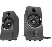 Speedlink DAROC Altavoz para PC estéreo - Altavoces Activos, Clavija Jack 3,5 mm, 12 vatios, Ordenador, Portátil, Oficina, Negro