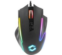 Speedlink DECUS NX - Ratón Gaming con Cable RGB, iluminación RGB Multicolor, botón de Disparo Continuo, hasta 12800dpi, 1000Hz, programable, Cable enfundado, para Juegos Negro