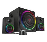 Speedlink GRAVITY CARBON RGB 2.1 Sistema subwoofer - Sistema de altavoces con conexión Bluetooth para teléfono inteligente/tableta, 120 W de potencia máxima, negro