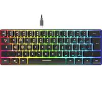 Speedlink LETOS - Teclado RGB Gaming para Juegos 60%, con Cable, interruptores Marrones, Cable USB-C Desmontable, retroiluminado, diseño inglés QWERTY, Negro
