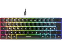 Speedlink LETOS - Teclado RGB Gaming para Juegos 60%, con Cable, interruptores Marrones, Cable USB-C Desmontable, retroiluminado, diseño alemán QWERTZ, Negro