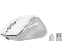 Speedlink Libera Silent Mouse: ratón Bluetooth, Clic silencioso, batería Recargable, Desplazamiento con Pulgar, 1 Perfil Bluetooth, 1x USB-A y 1x USB-C Perfil de 2,4 GHz, 3200 dpi, Blanco