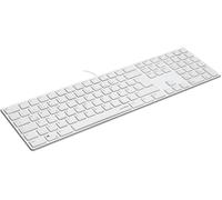 Speedlink Teclado Riva con Mecanismo de Tijera - Teclado para PC Conectado por Cable, Teclado USB silencioso con Teclas Planas, con 7 Teclas multifuncionales, distribución Alemana, Blanco