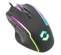 Speedlink Ratón gaming con cable DECUS NX - 12800 DPI, RGB multicolor, botón disparo, 1000Hz, Negro