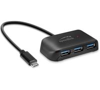Speedlink Snappy EVO Concentrador USB de 4 Puertos: concentrador pasivo USB-C 3.1 Gen 1 con 3 Puertos USB-A y 1 USB-C para una rápida Transferencia de Datos, conexión a través de USB-C, Negro
