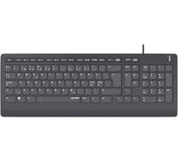 Speedlink Teclado antibacteriano HI-GENIC - Teclado USB silencioso con cable, teclas planas, propiedades antibacterianas, diseño escandinavo QWERTY nórdico, negro