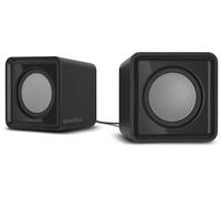 Speedlink TWOXO - pequeños Altavocez PC compactos Activo estéreo 10W | Alimentación USB, entrada Jack 3,5 mm, para ordenador portátil y PC, tablet, Diseño mini, negro